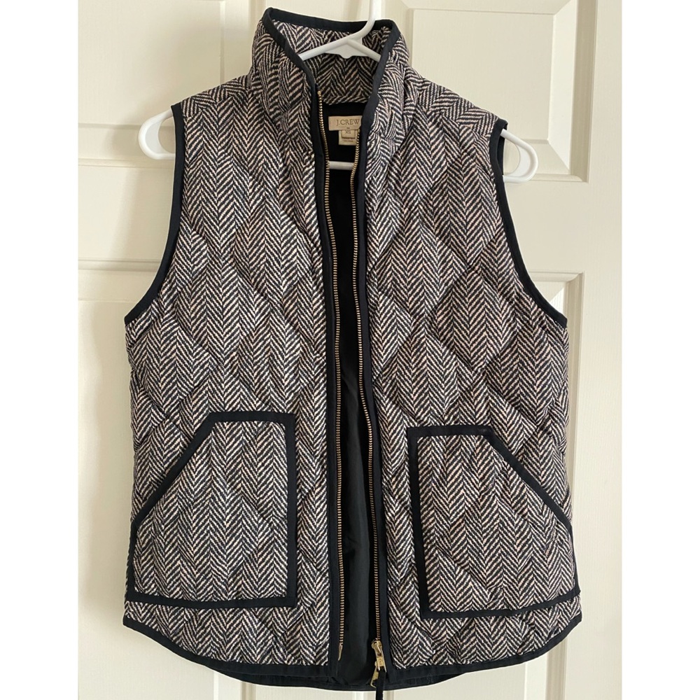 JCrew Factory Herringbone Quilted Puffer Vest
